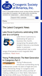 Mobile Screenshot of cryogenicsociety.org