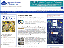 Tablet Screenshot of cryogenicsociety.org